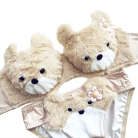Light Brown Squirrel Bra Set